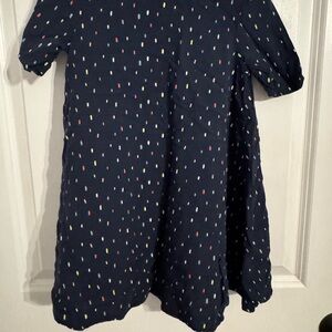 Old Navy Kids Dress - Navy with Multicolor Dots